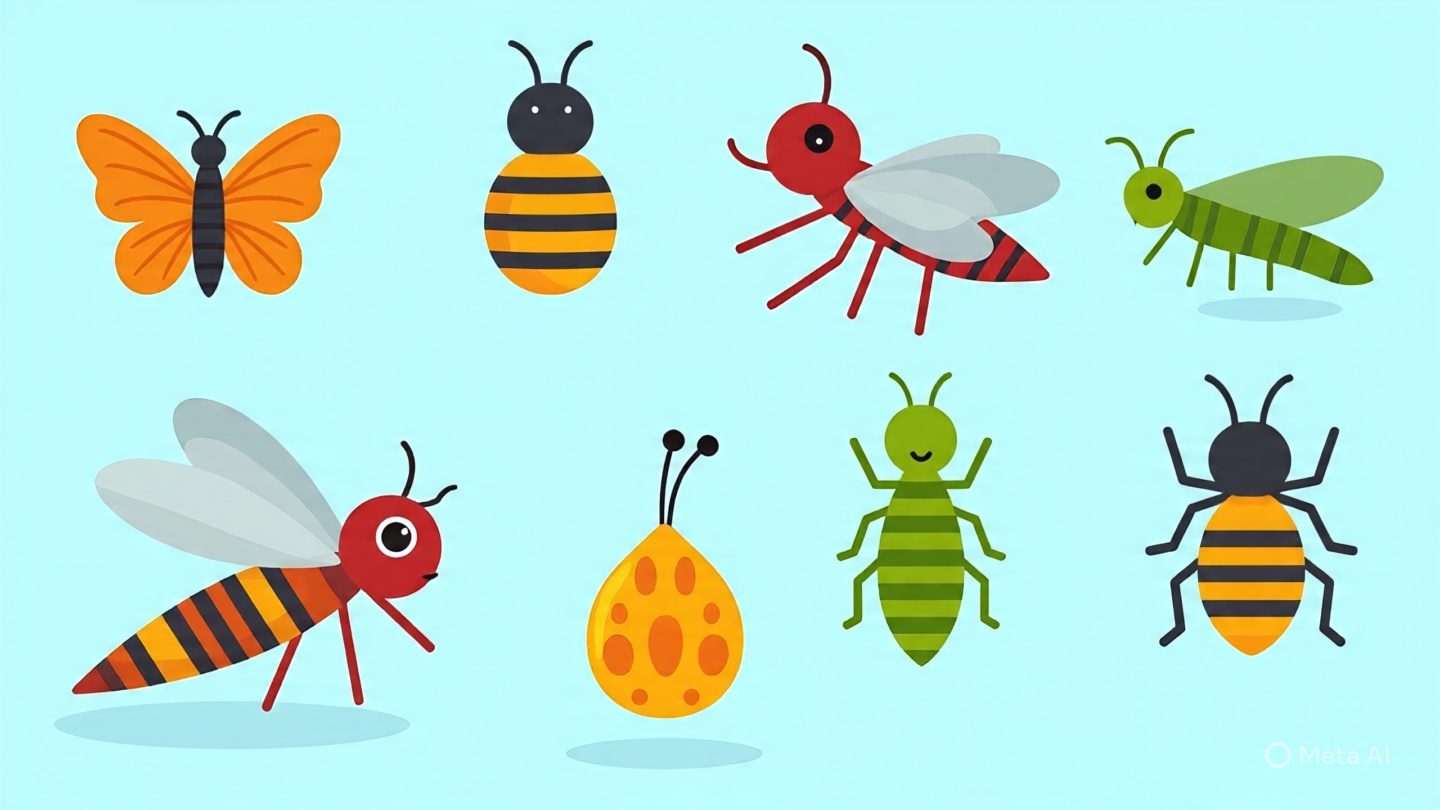 Different Types of Insects for Kids
