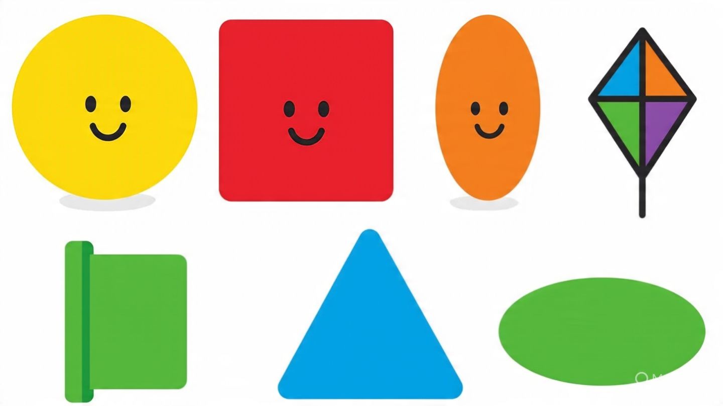 Basic Shapes for Kids: Circle, Square, Triangle and More